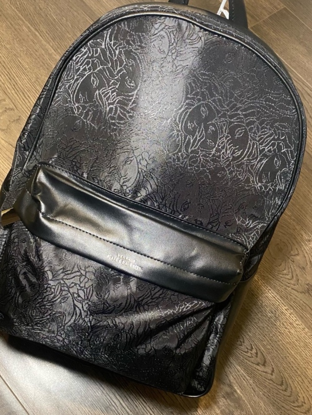 Versace collection black backpack